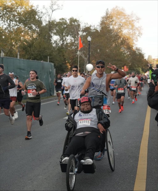 3:49:40

What a special day in D.C. 

This was my first time getting an opportunity to run as a guide for @thekylepeasefoundation and I got to push @mrcountup1990 for 26.2 miles. 

This was a completely different experience than running your own race. 

Marathons aren’t just about fast times. There is always a time and place for it, but it’s not everything. 

There are so many things we take for granted when we’re chasing our own PB. 

We don’t see the friction and struggles that other athletes go through to complete the same distance. 

It was so humbling to experience this in person and it challenged me in different ways. 

I’m excited to run again with @thekylepeasefoundation
