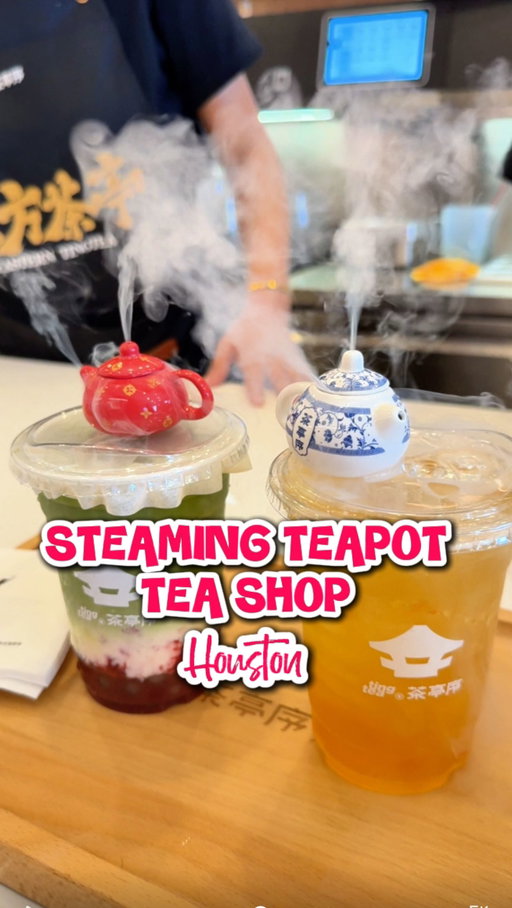 🫖 @tingtea77095 in Houston has the adorable steaming teapot drink toppers! 😍 The mini teapots are $2 each, and can be added to any tea (hot or cold), because they’re filled with dry ice. 🧊 There are 5 teapots to choose from! I’m definitely going to be collecting all of them 🙃 I loved their jasmine peach tea, so I can’t wait to try more!

📌 Ting Tea: 7073 Hwy 6 N, Houston, TX 77095

#houston #teashop #tea #teapot #houstonfood #houstonfoodie #houstonfoodblogger #houstondrinks #houstontx #htown #htxfood