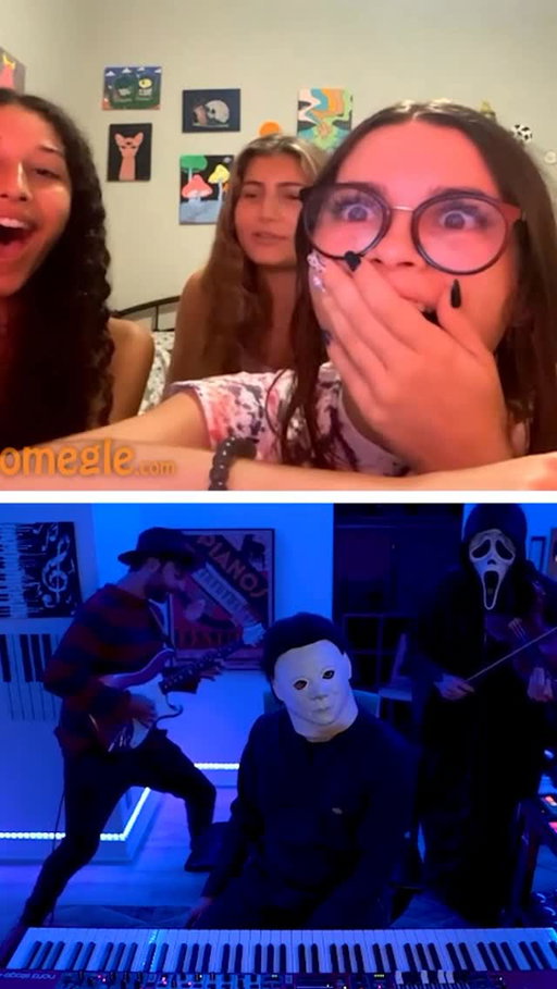 She definitely wasn’t expecting a 3rd musician… Shreddy Krueger went OFF 🤘