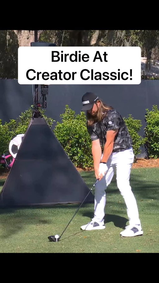 Throwback to my birdie on the 11th hole at the Creator Classic! 🔥🔥

This is the definition of an “all-world birdie” 🤣🤣 really proud of how I kept it together after a horrible 2nd shot to make a good score on the hole.

I had never felt pressure like this on a golf course before, but ever since I experienced the adrenaline & excitement that came with playing this event, it’s made me want to work so much harder to get better. I’ll be grinding all winter to continue to make improvements so I can do some cool stuff in golf next year 👀 

1st shot: Driver piped up the middle
2nd shot: Rope hook with the 6-iron way left 
3rd shot: Pitch with the lob wedge to 18 feet
4th shot: Canned the putt for birdie 🐦