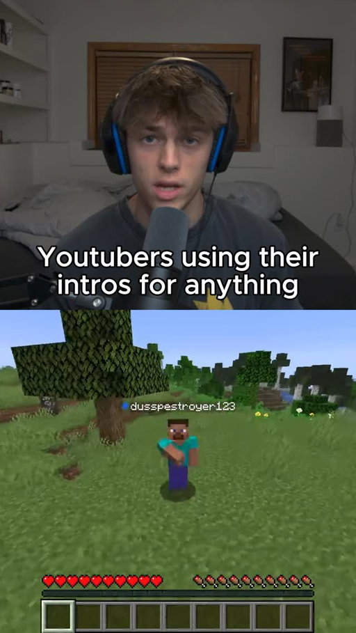 YouTubers be using their intros for anything #skit #meme #funny #youtuber #intro