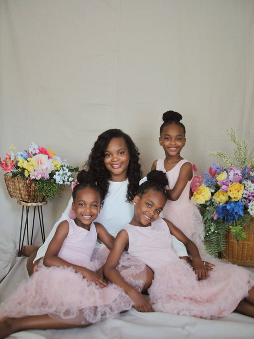 oh to be a girl mom. Can you guess what color our holiday photos will be? 

 #girlmom #daughters