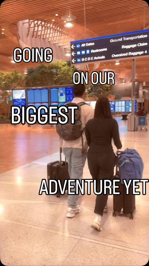 A new chapter begins ✈️ Follow along as we start our big beautiful journey 🤍 #travel #couples #newbeginings #movingabroad