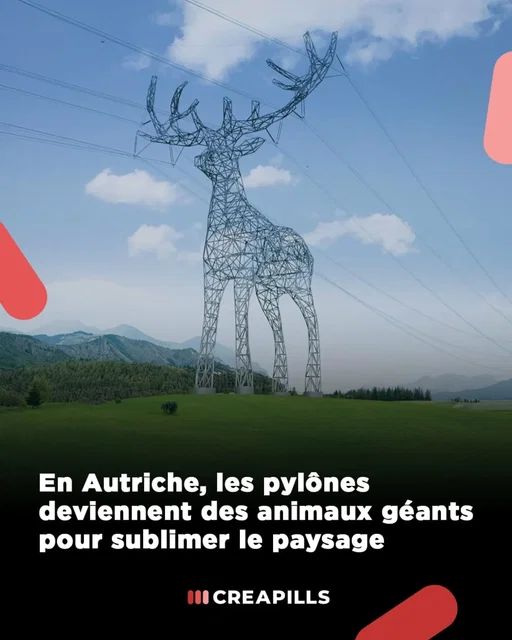 En Autriche, des pylônes électriques prennent la forme d’animaux géants pour sublimer le paysage

Et si les pylônes devenaient des œuvres d’art ? En Autriche, le projet Austrian Power Giants, lancé par le gestionnaire du réseau de transport d’électricité Austrian Power Grid, imagine des structures monumentales en forme d’animaux pour transformer les lignes à haute tension en sculptures poétiques. Un concept lauréat du Red Dot Design Award 2025 qui veut prouver qu’ingénierie et beauté peuvent cohabiter. Vous aimez l’idée ?