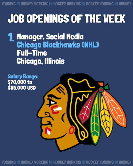 4 of my favourite hockey jobs that will be included in today’s FREE hockey jobs newsletter! 👊