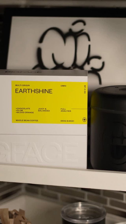 Pour slow. Stay patient. Taste the universe with EARTHSHINE - our multi origin omni blend.

Available in-store and online at BIGFACEBRAND.com
