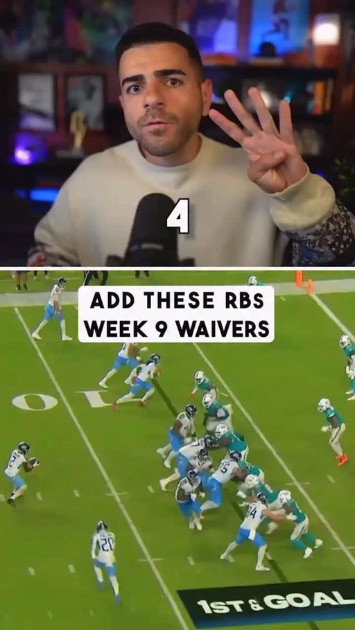 4 running backs you need to add in your fantasy football league before Week 9

#fantasyfootball