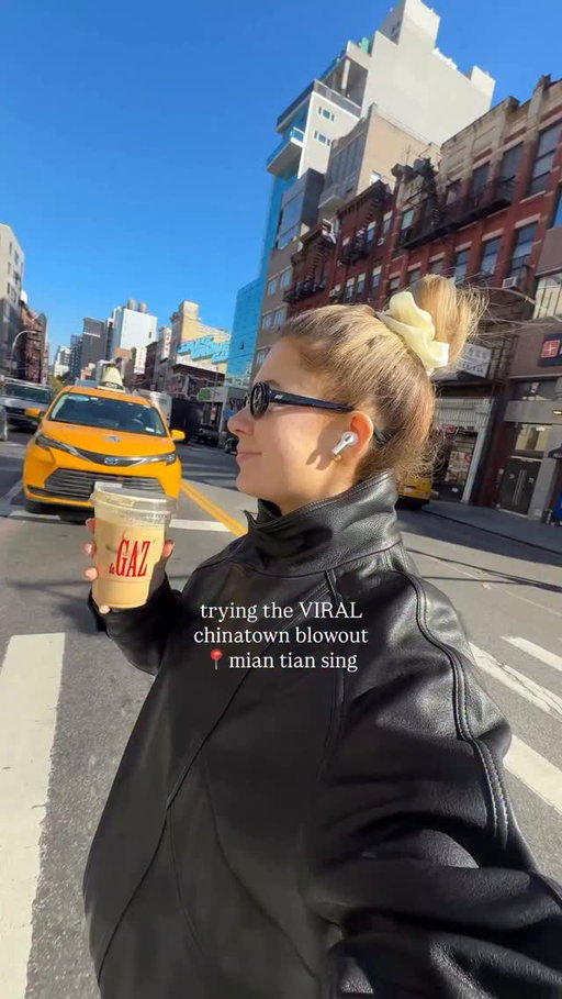 trying the viral blowout in chinatown!!!! blowout and head spa all in one??? count me IN! 📍mian tian sing hair salon at 170 canal st!!!! $25-50 depending on hair length I believe!!!!