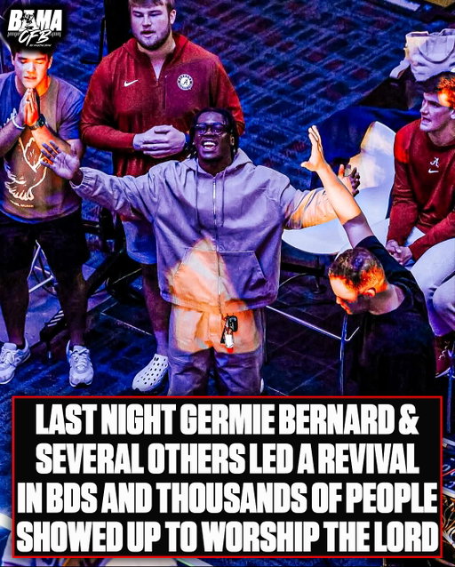 Germie Bernard led a revival in BDS last night and thousands of people showed up to worship the Lord🙏🏼

This is what it’s all about, when you have a platform like Germie, Ty, TK, Isaiah & multiple others it’s easy to forget what matters most but these guys haven’t. It’s so awesome to see them using it for good and spreading what matters most, the word of the Lord! 

So proud of our guys for setting this up own their own and seeing thousands show up all for the same purpose… to worship the Lord! Incredible stuff happening in T-Town. God Bless! 

📸- Big shoutout to @jalengifford for capturing these amazing moments!!