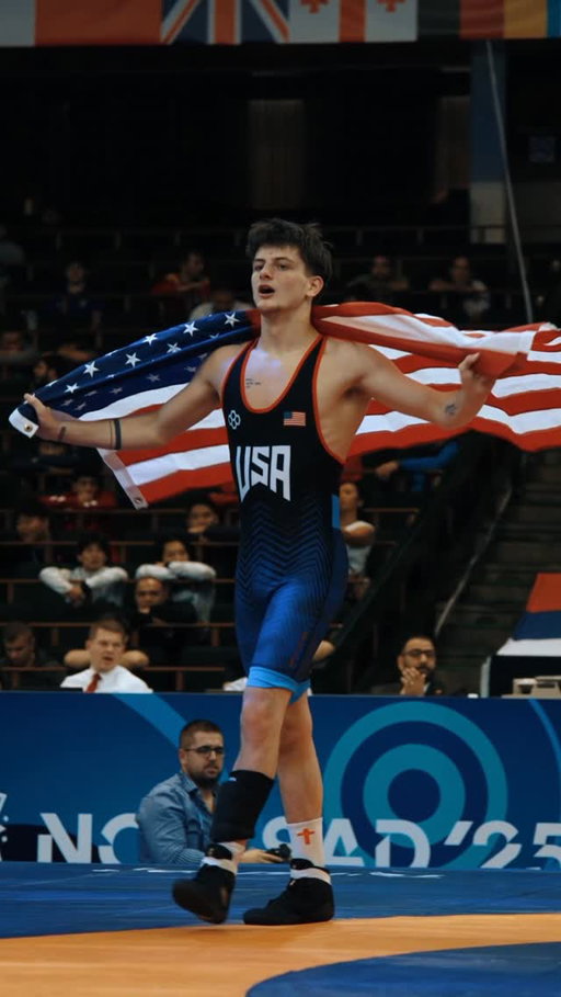 WHAT A MATCH🤯
An insane 17–14 final between Jax Forrest 🇺🇸 and Omurbek Asan Uulu 🇰🇬 
Your new U23 World Champion at 61kg is JAX FORREST🇺🇸🥇🏆