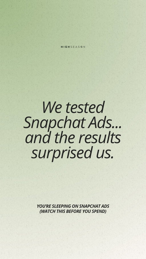 If you’ve been wondering whether Snapchat Ads are actually worth testing — this might change your mind. 👀

Most business owners stick to the platforms they know because it feels safer.

We always like to keep our options open and diversified so we decided to test Snapchat for ourselves — and what we found was simple:

✅ The setup was fast (no complicated funnel needed)
✅ The results were strong (CTR over 4%)
✅ And the audience wasn’t just Gen Z — it included real buyers and business owners too.

Here’s what we’ve seen work consistently: stay curious and test new platforms before everyone else does.

That’s how you stretch your ad dollars further — and get ahead of the next big wave.

👻 Comment “SNAP” and we’ll send you the link to claim your free Snapchat Ad Credits — so you can test it yourself and see what’s possible for your business.

#SnapchatPartner