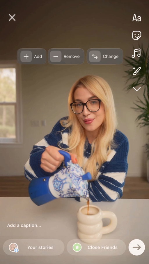 That’s right. Remove, add, or change parts of your images all within Stories. @kate.telek shows us how it’s done!