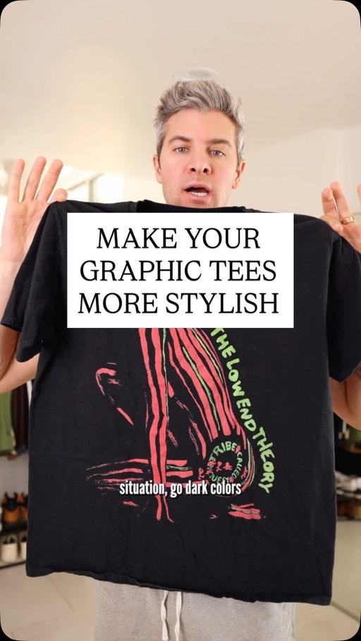 Graphic tees are very versatile pieces if you surround them with intention
