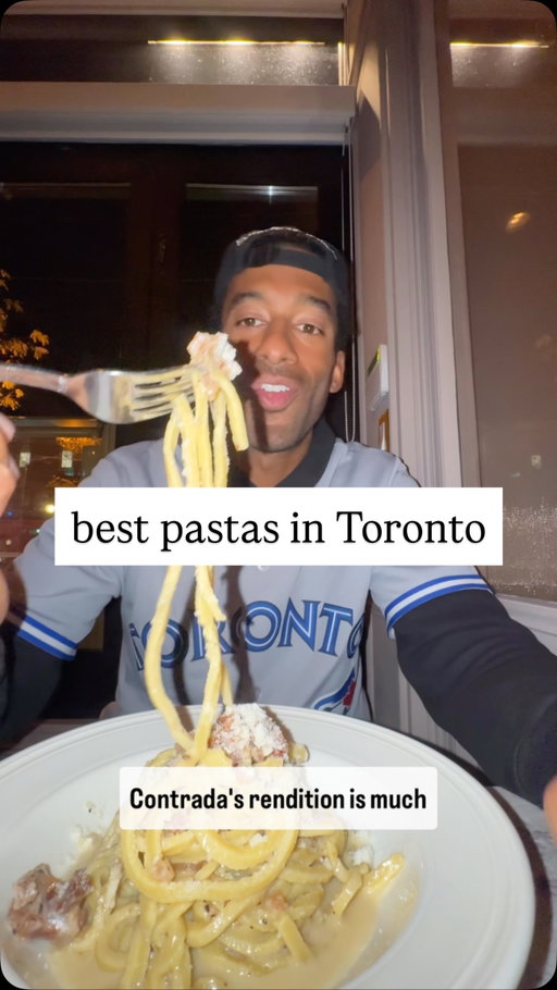 the best pastas in Toronto 🍝🇨🇦
.
🍝 @porzias_lasagne 
🍝 @publicgardenstoronto 
🍝 @bar_sugo 
🍝 @contrada.to 
🍝 @gusto101to 
.
if I missed any, lemme know in the comments (let’s Go Blue Jays 🔵🐦)!