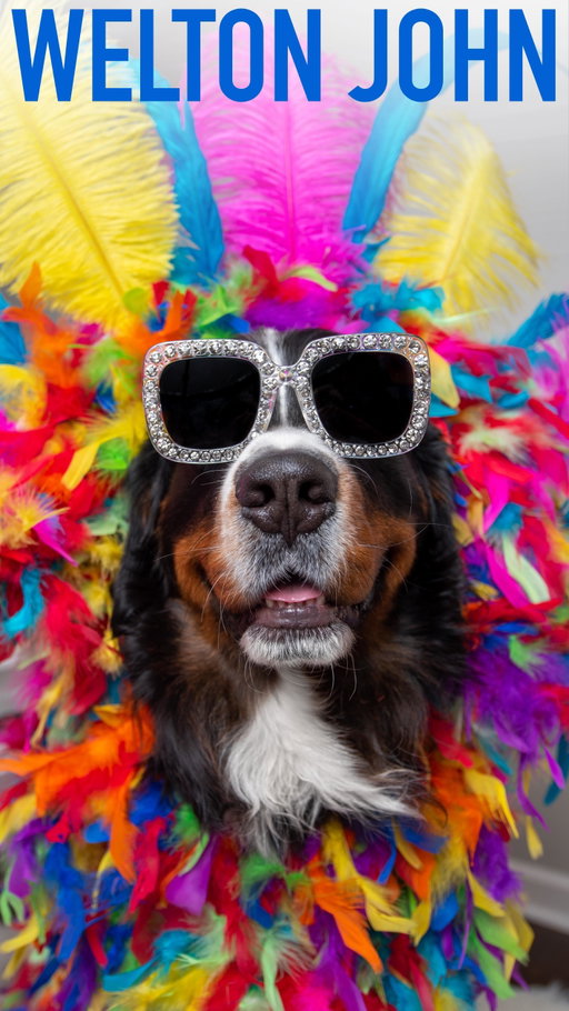 Just a little throwback to 2022, when Welton John made his official Halloween debut✨ 

@eltonjohn 
#bernesemountaindog #eltonjohn #doghalloweencostume #cutedog