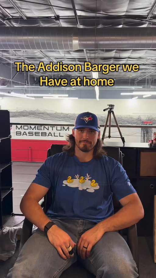 WE HAVE @addisonbarger AT HOME 😂
#baseball #mlb #bluejays #baseballlife⚾️