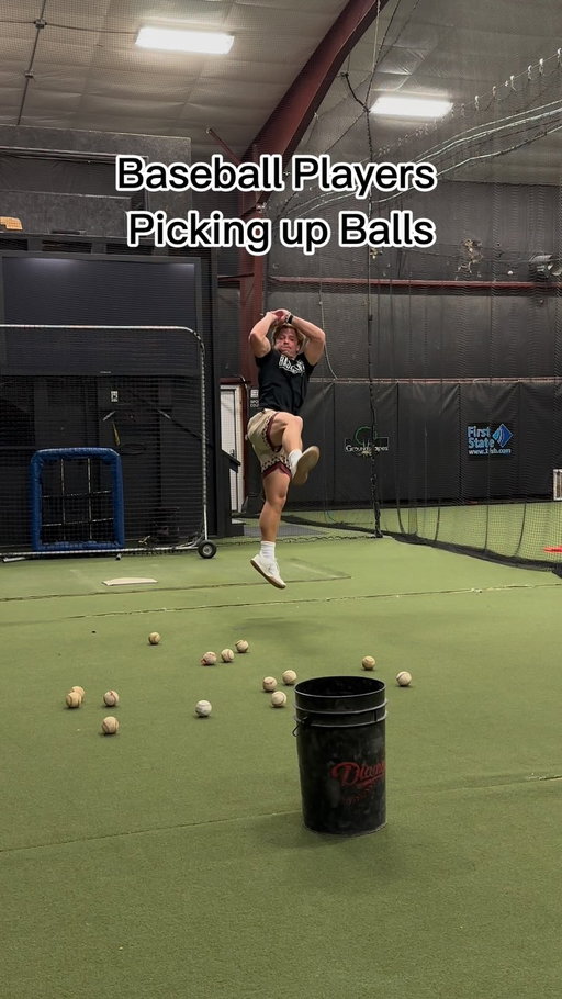 Baseball Players Picking Up Baseballs 🤣 #baseball #comedy #reels #viral #funny #baseballism #coach