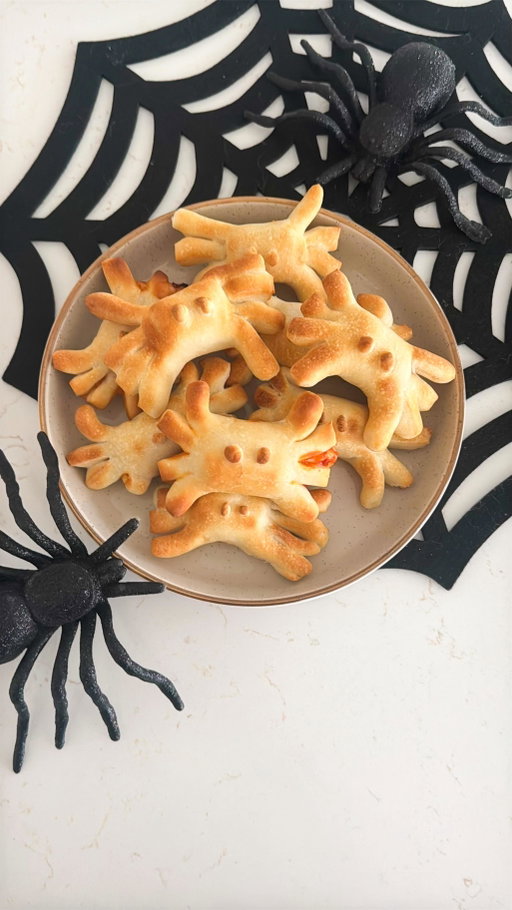 Spider Mozzarella Sticks🕷️ 

Another fun and easy snack idea, perfect for kids to snack on, for a spooky movie night, or to serve at your Halloween party!

What you will need:
Pizza doh
String cheese or Mozzarella
Marinara

How to make:
Cut dough into squares, place cheese in the middle and roll into sticks, cut the ends to look like 8 little legs and use access dough for eyes. Bake in the air fryer at 350 until desired doneness (roughly 5-8 minutes). These can also be baked in the oven for longer.

I also made some with marinara in the spider sticks too more like a pizza pocket and it was a little messier but super delicious!

Check out my other Easy Halloween Snack reels for more inspo this spooky season or check out my Halloween story highlight!

#halloweentreats #halloweenideas #halloweeninspiration #halloweenfood #halloweencharcuterieboard #halloweenpartyideas #halloweensnacks

Easy Halloween treat, easy Halloween treats, Halloween snacks, Halloween food, Halloween party, Halloween charcuterie, Halloween party ideas, I love Halloween