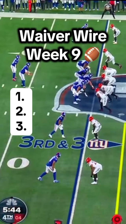 Waiver wire week 9 adds - fantasy football 🏈 #fantasyfootball #nflfantasy #nflfantasyfootball ￼