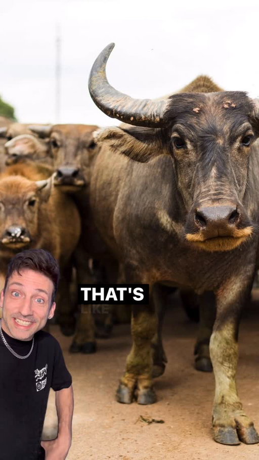They don’t call them water buffalo for nothing 👀 #funfact #didyouknow