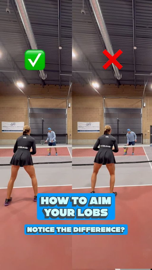LOBS!! Can you spot the difference? 👀 

It’s wild what a difference a few feet can make! 
•
•
•
•
•
#pickleball #pickleballtips #pickleballaddict #pickleballer #pickleballwarmup #pickleballshots #pickleballtechnique #pickleballaddiction #pickleballusa #pickleballislife