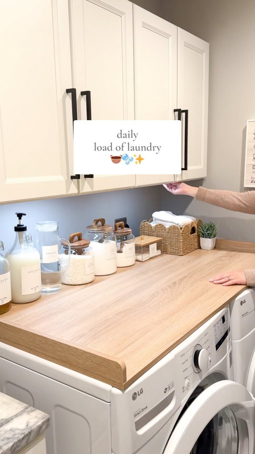 One load of laundry a day keeps the stress away! Comment “laundry” and I’ll DM you the link for everything in my laundry room! I’ve gotten so behind lately and my laundry room has piles of clothes that need to be washed. I’m hoping to get back to my daily load of laundry so I can finally stay on top of it. It’s way less overwhelming to just make it a daily habit!
#laundry #laundryday #laundryroom #laundryroutine #cleaningroutine #laundrytime #laundryhacks #dailylaundry