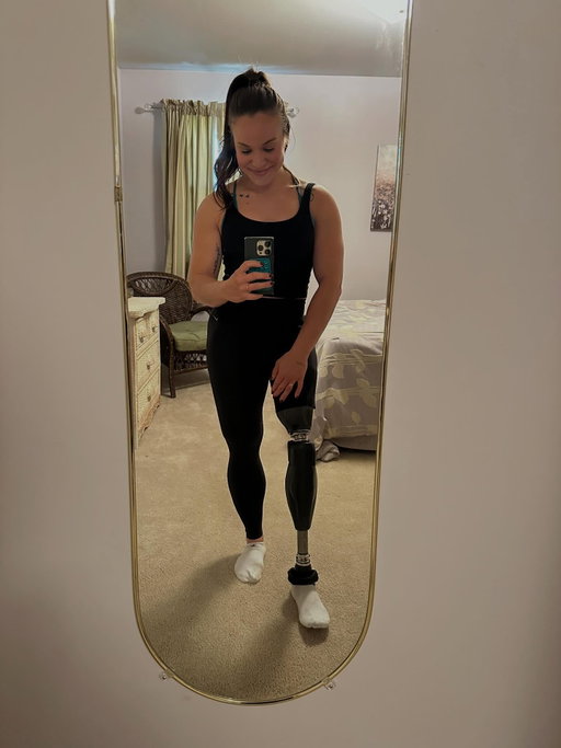 Same mirror I grew up in front of, tucking my prosthesis behind my body and imagining what life would be like with 2 real legs.

Now I can’t imagine my life any other way.

Not a progression of “bad to good,” more a story of personal growth and finding courage to live differently. Still as Amy, just a bit louder. ❤️