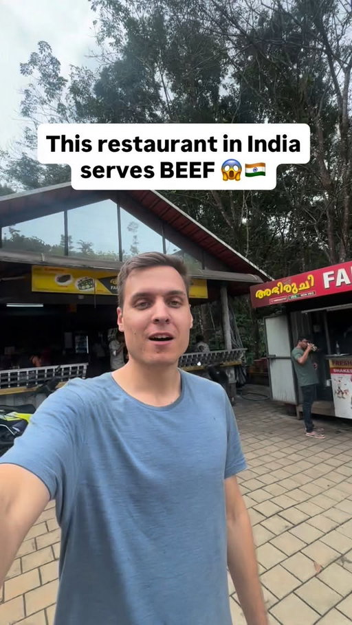 I thought eating beef was illegal in India 😅 #india #indianfood #backpacking
