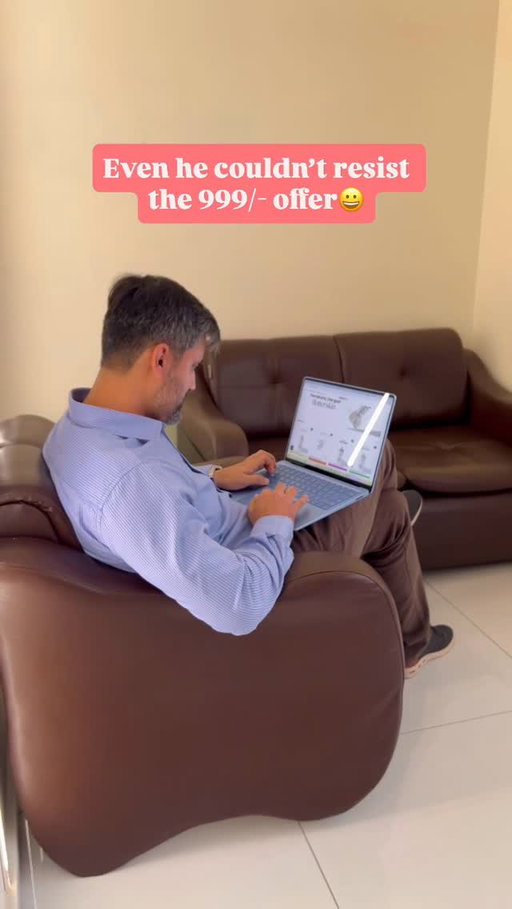 Even he couldn’t resist the 999/- offer & caught red handed 👀 
Starting 30th October for 24 hours only. 🥳