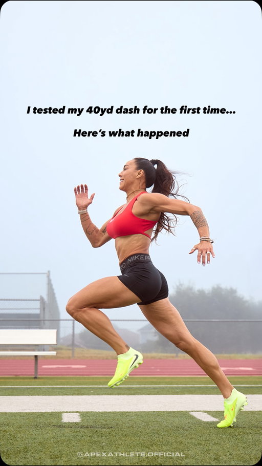 I tested my 40yd dash for first time ever. 

Here’s what happened:

5.436 seconds 

I’m not sure what that time really means but here is what I do know. 

The Apex competition left me feeling like an absolute powerhouse of an WOMAN, athlete, mum, wife, and CEO. 

Yes this was a competition but it didn’t feel like any one of the women wanted to beat you or take you down… it was the absolute opposite. It was like they wanted you to win, to do your best and break your own records. It was so empowering hearing strangers and friends cheering and screaming for you! It made you want to do better. It was a great reminder to surround yourself with people that believe in you more than you believe in yourself. Who want to see you win. 

When you feel supported you will do better. That goes for absolutely anything in your life. 

Do an audit on your circle and make choices without guilt to ensure your people are the best people to support you on the next step of your journey. 

Dream big baby!! 

#HannahEdenFitness