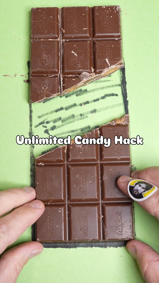 Unlimited chocolate trick #lifehack #lifehacks #foodhack