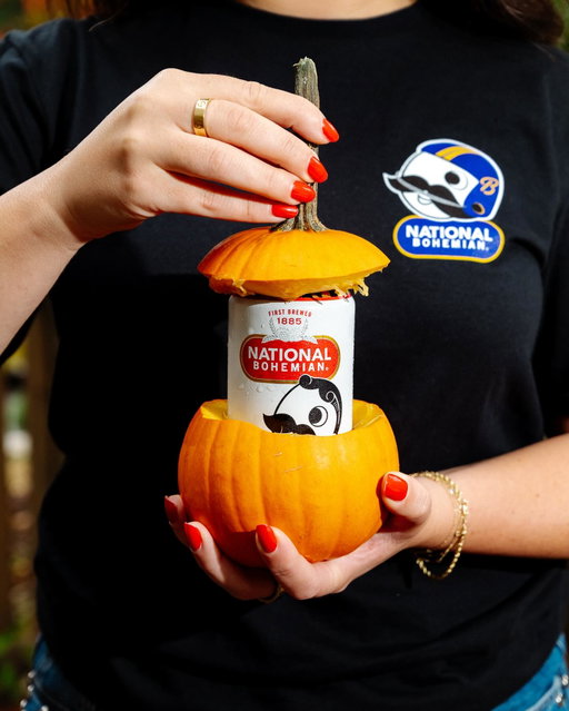 The only thing better than a pumpkin spice latte is a pumpkin koozie. 🍺