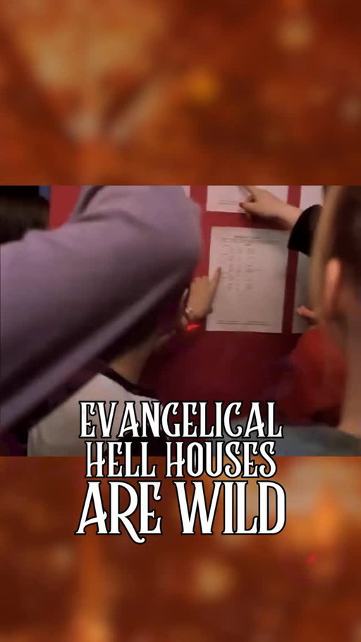 Evangelicals are just looking out for the kids, right? Full vid on Extra Tugg now, link in bio #hauntedhouse #evangelicals #satan
