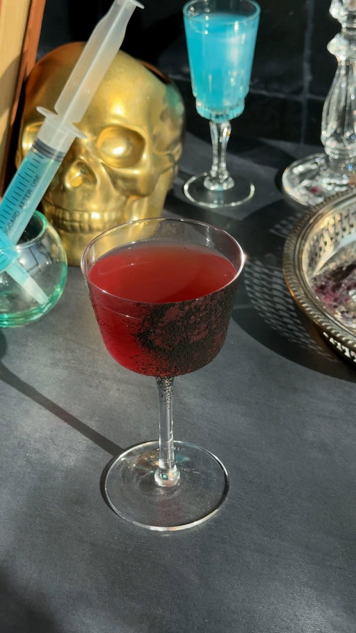 Name an underrated Spooktober movie: Blade. 

If I had to choose, I’d definitely say the second is my favorite. Something about the special effects and makeup of Nomak is just too good! 

I typically rewatch the trilogy every October and thought it’d be fun to make a mocktail inspired by Blade, aka: The Daywalker. 

𝐰𝐡𝐚𝐭 𝐲𝐨𝐮’𝐥𝐥 𝐧𝐞𝐞𝐝: ⁣
⁣• Optional: NA absinthe and activated charcoal.
• 2 oz of NA gin
• 3/4 oz of fresh lemon juice 
• 1/2 oz of simple syrup 
• 1.5 oz of cranberry (or pomegranate) juice 
• Ice 

𝐦𝐞𝐭𝐡𝐨𝐝: 
• Optional:  Spritz the side of the cocktail glass with NA absinthe and dust with activated charcoal. 
• Combine the remaining ingredients into a cocktail shaker. 
• Add ice and shake well. 
• Strain into cocktail glass. 

Enjoy 🧛 
—————————
#daywalker #blade #spookycocktails #gimlet #spooktober #scarymovies #soberoctober #halloweenparty #mocktail #mocktailrecipes #zeroproof #zeroproofcocktail