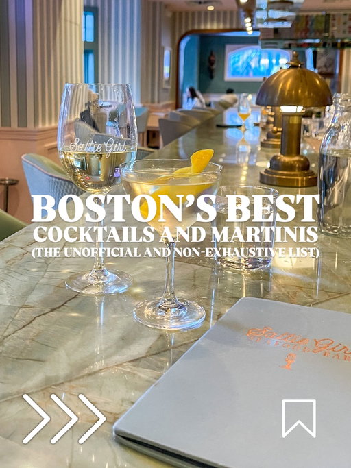 Let’s talk cocktails 🍸 These are some of my favorite cocktail spots in (and around) Boston…from downtown classics to neighborhood gems that deserve more love.

You’ll find drinks from @saltiegirl, @semolinakitchenbar, @finpointboston, @1928_beacon_hill, @eatalyboston, @cibomattocaffe, @irvingatlenox, @reelhouseboston, @thewigshopboston, and a forever go-to, @rasos_medford.

🍸 Save for your next night out
💬 Tell me your go-to cocktail spot — I’m always taking notes! 

#BostonCocktails #BostonDrinks #BostonBars #BostonNightlife #BostonEats #BostonRestaurants #BostonFoodie #BostonFoodScene #BostonsBestBites #DrinkBoston #BostonHappyHour #BostonDateNight #BostonFoodGuide #BostonFoodies #BostonEatsOut #BostonLocalEats #MassachusettsEats #NewEnglandEats #BestCocktailsBoston #MartiniLovers #FoodExplorerTribe #CocktailHour #MixologyMagic #CraftCocktails #InstaCocktails #FoodieBoston #FoodieFindsBoston #BostonBlogger #EatDrinkBoston #JoesBestBites