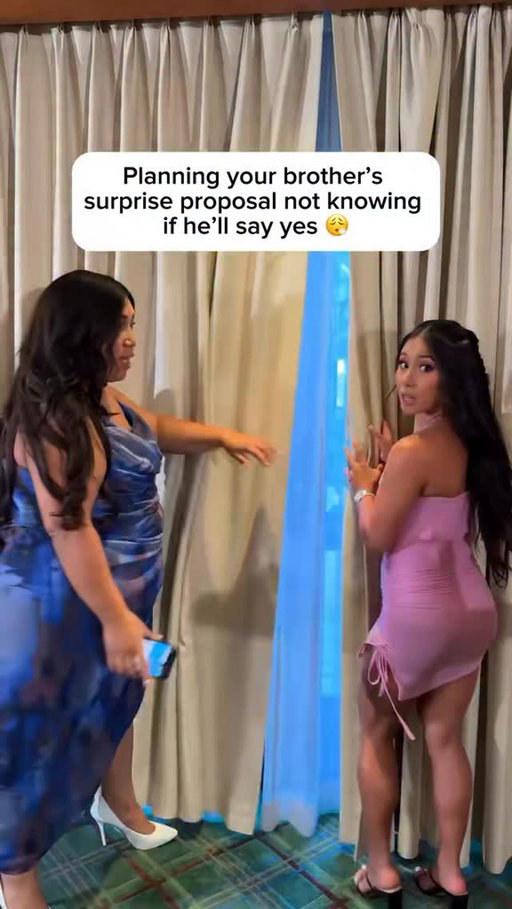 🤭🤭🤭 #surpriseproposal #marriage #loveislove #littlebrother #family