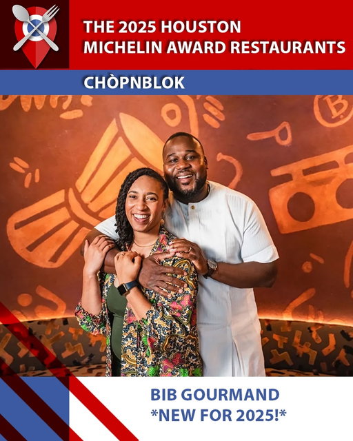 @ChopnBlok_ is a NEW @MichelinGuide Bib Gourmand for 2025! Owned by chef @o.amosu and wife Janelle Amosu, the West African restaurant in Montrose is geared to be not only a haven for those seeking homey comfort food, but to be a friendly introduction to anyone who is interested to the cuisine. Photo by @StuffBenEats. 

#MontroseHouston #HoustonMontrose #houston #houstontx #houstonmichelin #michelinawards #texasmichelin #houstonfoodfinder #HoustonRestaurants