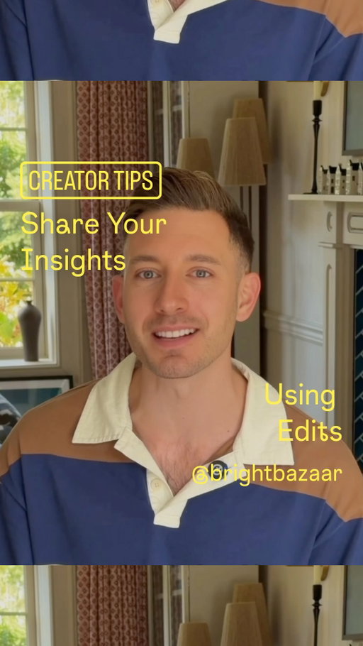 Say goodbye to clogging up your camera roll with screenshots of your insights because now on Edits you can easily share your metrics at the account and reels level with a downloadable PDF! ✌️ @brightbazaar shows us how with just one click! 📊