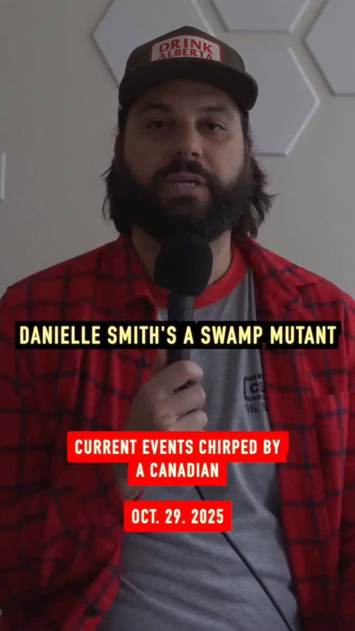 Current events chirped by a Canadian. 

Oct. 29, 2025. 

Stand up dates
11/6 - 8 Montreal
12/1 - Columbus, OH
12/2 - Chicago

Tickets in bio. 

#canada🇨🇦 #canadian #usa #america #alberta #ata #teachers #strike #maga #ucp #daniellesmith #pierrepoilievre #rondesantis #kristinoem #currentevents #news #worldnews #politics #political #sketchcomedy #comedy #comedian #jokes #jokes #funnyreel