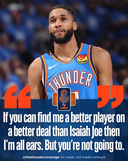 Isaiah Joe’s name has come up in some trade rumours recently. Here’s what @thethundercoverage had to say about that nonsense!

Follow us @bringthethunderpodcast 

#nba #okc #okcthunder #thunderup