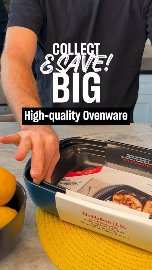 Collect stamps and unlock 60%–80% off on high-quality ovenware and mixing bowls.
Are you ready to whip up some savings? ✨ *While supplies last.