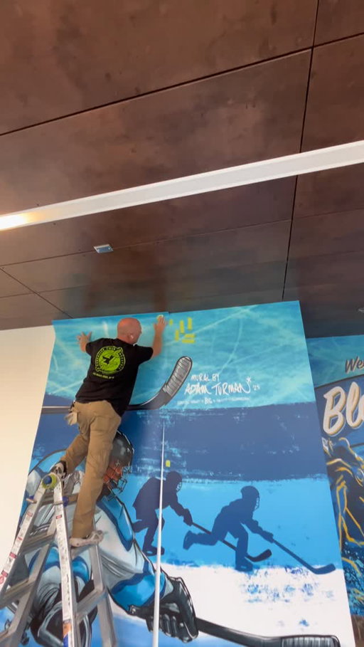 Nothing small about these finishing touches at BIG! 🎨 The new 90-ft. community mural by @adamturman was installed this week by @creativecolorstudio. 🏒 ⛸️ Come see it in person at the grand opening celebration on November 8, 12-5 p.m. at 3600 W. 98th Street. 

Tour the new spaces, catch a game, snap a selfie by the mural and hit the ice for free family fun! 🤩 

@creativebloomington #bloomingtonmn #bloomingtonicegarden #BIG #grandopening #communityevent #hockey #figureskating #bloomingtonforward