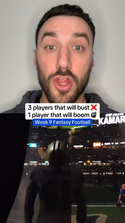 Players to BUST and BOOM in week 9 #fantasyfootball #nflfootball #fantasyfootballadvice #nflfantasy #raiderswalterpicks #fantasyfootballtips #nflfantasyfootball #startsit