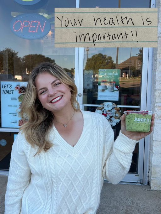 I 💗 fairways, greens, and @juiceitup_collegestation !
Mention ‘Avery’ at checkout for 20% off your order and don’t forget to try my very own “Avery’s Fairways and Greens Bowl”🏌️‍♀️💚