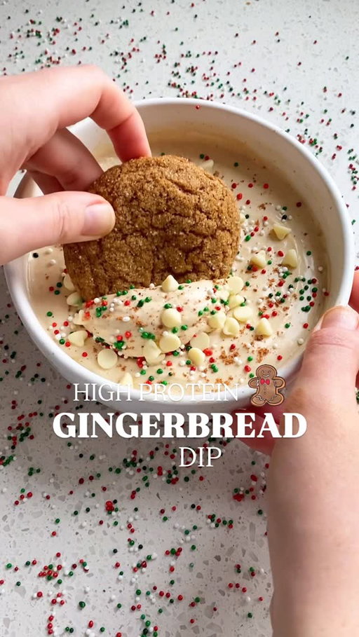 High Protein Gingerbread Cheesecake Dip 🎄🎅🏻

Because were still working on the gainzzzzz over the holidays 🤣💪🏻 and if you’re here I’m assuming you must have a sweet tooth 🦷 
⁣
INGREDIENTS:⁣
1 cup plain Greek yogurt ⁣
2 tsp molasses⁣
2 tbsp cashew butter⁣
1/4 cup cream cheese ⁣
2 tbsp maple syrup⁣
1/2 tsp cinnamon⁣
1/4 tsp ground ginger⁣
1/4 tsp vanilla extract⁣
Pinch of nutmeg⁣
Pinch of salt ⁣
1 scoop vanilla protein powder⁣ (I love @1upnutrition Vanilla Ice Cream - use code BAILS at checkout to save 20% off everything)
White chocolate chips and sprinkles for topping⁣
⁣
DIRECTIONS:⁣
1) Combine everything together in a small bowl and mix well.
2) Refrigerate for 1 hour then top with white chocolate chips and sprinkles. Serve with apple slices, graham crackers, or if you wanna get CRAZY my Gluten Free Ginger Molasses Cookies (recipe on the blog - they are flipping AMAZING) and INHALE! 🎄🎅🏻 ⁣
⁣
#proteindip #holidayrecipe #gingerbreadcookies #gingermolassescookies #gingerbreaddip #easychristmastreats