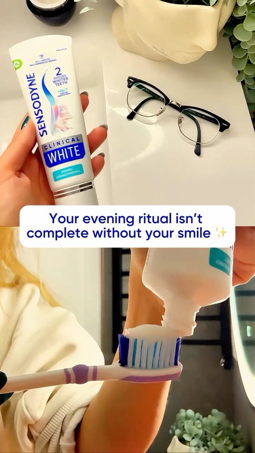 ✨ Unwind. Reset. Restore. ✨
 
Your evening routine isn’t just about switching off – it’s about those small rituals that make you feel cared for. 🕯️ From lighting a candle to brushing with Sensodyne Clinical White, each step helps you end the day feeling refreshed and ready for tomorrow. 🌙
 
Get the whitening you deserve, with the 24/7 care for sensitive teeth you need with twice daily brushing - so your smile is part of your self-care too 💫
 
#OralCare #OralHealthCare #SensitiveTeeth #OralHygiene #Sensodyne #Toothpaste #ClinicalWhite #EveningRoutine