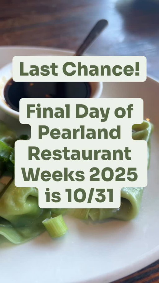 ⏰ Don’t miss out! The last day of Pearland Restaurant Weeks is October 31, so take advantage of wonderful, curated deals on multi-course meals and prix fixe packs. 

🍽️ This is also a great time to show your support for 19 participating local restaurants. Every meal purchased helps support the Pearland Neighborhood Center. 

➡️ Go online now to check out all of the menus and plan your visits. While you’re there, you can also register for a FREE digital passport for your chance to win the Pearland Restaurant Weeks grand prize!

https://visitpearland.com/restaurantweeks/

..

#PearlandEats #PearlandRestaurantWeeks #HoustonFoodies #SupportLocalRestaurants #PearlandRestaurants #ThingsToDoInPearland #HoustonRestaurants #HoustonFood #VisitPearland