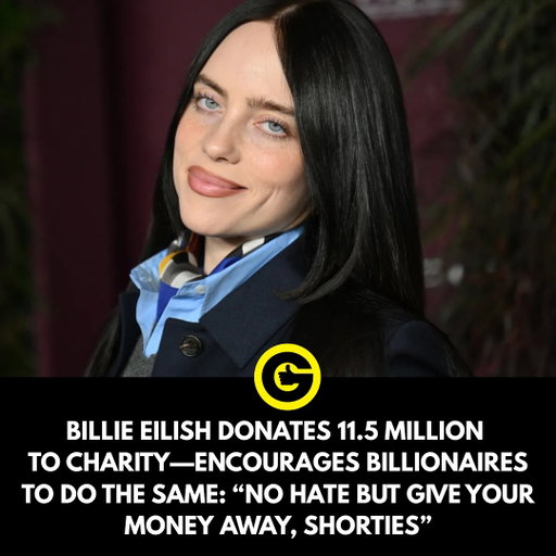 @billieeilish is donating $11.5 million from her “Hit Me Hard and Soft” tour ticket sale proceeds to “The Changemaker Program,” which helps organizations around the world address food insecurity and climate change. 

As she accepted the Music Innovator Award, she encouraged billionaires in attendance to give away their money: “We’re in a time right now where the world is really, really bad and really dark and people need empathy and help in our country. I’d say if you have money, it would be great to use it for good things and give it to some people that need it. Love you all, but there’s a few people in here that have a lot more money than me. If you are a billionaire, why are you a billionaire? No hate, but give your money away, shorties.” We live in a world where there are a small number of people that have more wealth than most of the country. What’s the use of Billionaires when our communities don’t look like there’s much wealth around and the common citizen pays most of the tax bill?” 💫