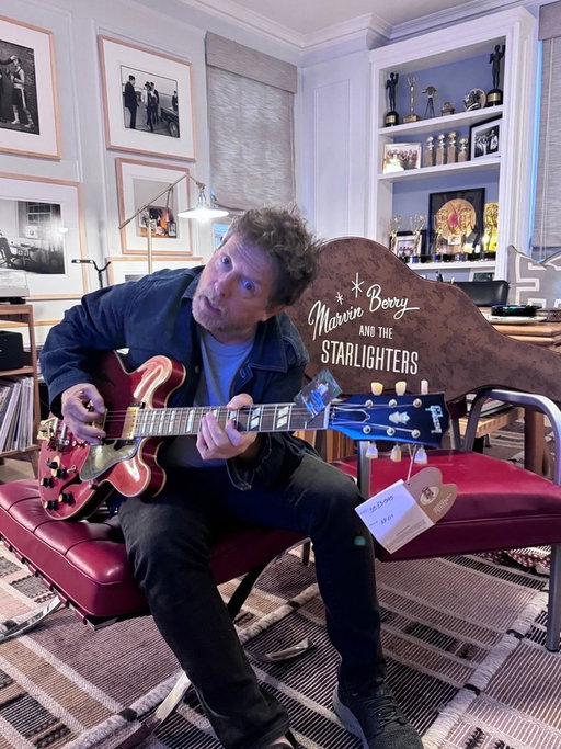 All right, guys, listen. This is a blues riff in B. Watch me for the changes, and try and keep up, okay?