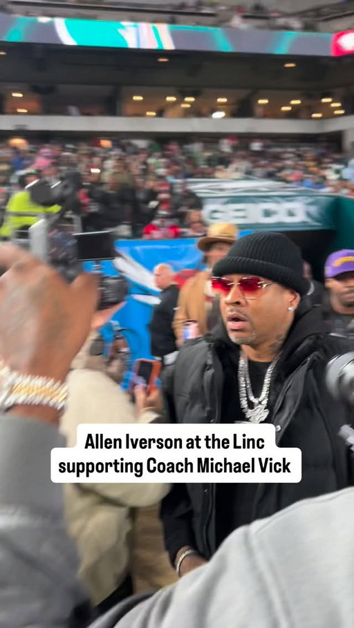 Allen Iverson at the Linc supporting Coach Michael Vick and the Norfolk State Spartans 

#symonewiththesports #mikevick #alleniverson #norfolkstateuniversity #eagles